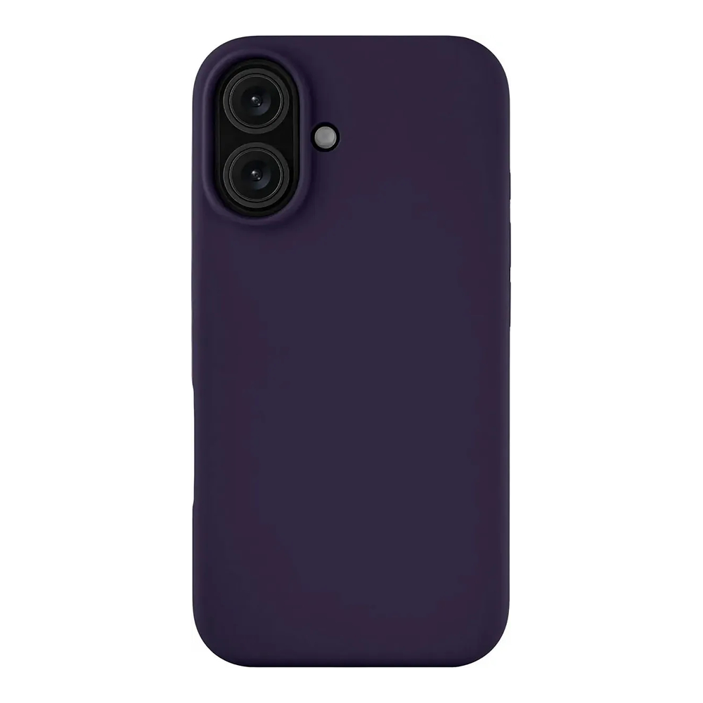 Чехол защитный uBear Touch Mag Case iPhone 16, софт-тач, темно-фиолетовый